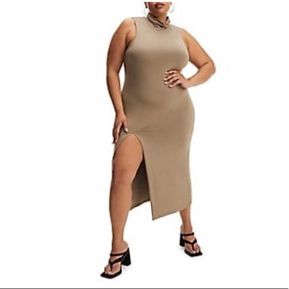 NWT: GOOD AMERICAN✨ Women’s Mockneck Midi Dress - Picture 2 of 9
